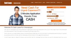 Desktop Screenshot of cashloansforunemployed.net